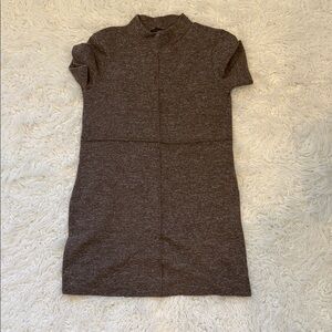 Zara Brown Short Sleeve Dress